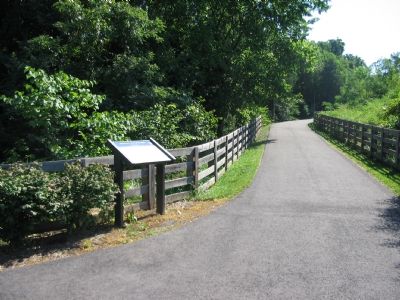 Marker at the Start of Mayfield Fort Walking Path image. Click for full size.