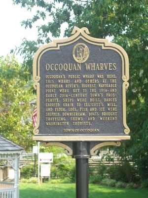 Occoquan Wharves Marker (Obverse) image. Click for full size.
