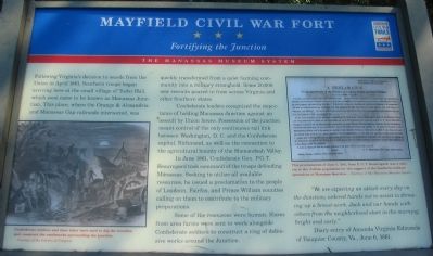 Mayfield Civil War Fort Marker image. Click for full size.