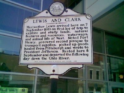 Lewis and Clark Marker. Click for full size. Lewis and Clark Marker image. Click for full size.