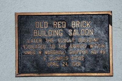 Old Red Brick Building Saloon Marker image. Click for full size.