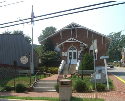 Methodist Church / Town Hall with Marker image. Click for full size.