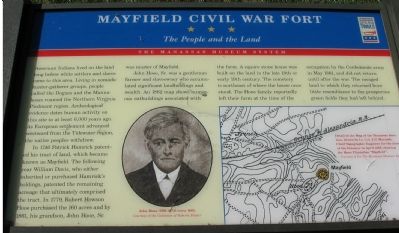 Mayfield Civil War Fort - The People and the Land Marker image. Click for full size.