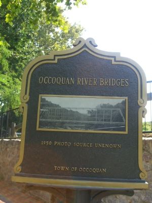 Occoquan River Bridges Marker (Reverse) image. Click for full size.