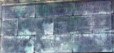 Opposite Side of Monument written in French image. Click for full size.
