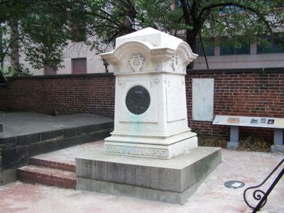 Edgar Allan Poe's Grave in Westminster Cemetery. Click for full size. Edgar Allan Poe's Grave in Westminster Cemetery image. Click for full size.