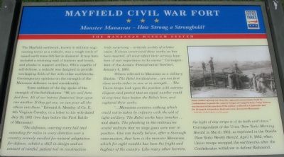 Mayfield Civil War Fort - Monster Manassas - How Strong a Stronghold? Marker image. Click for full size.