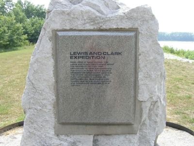 Lewis and Clark Expedition Memorial Stone. Click for full size. Lewis and Clark Expedition Memorial Stone image. Click for full size.