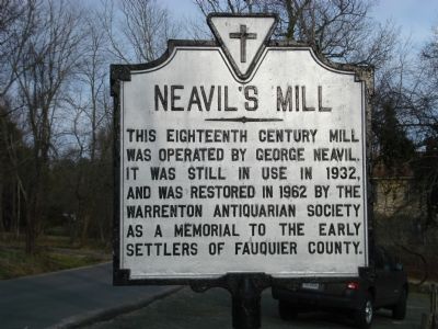Neavil's Mill Marker. Click for full size. Neavil's Mill Marker image. Click for full size.