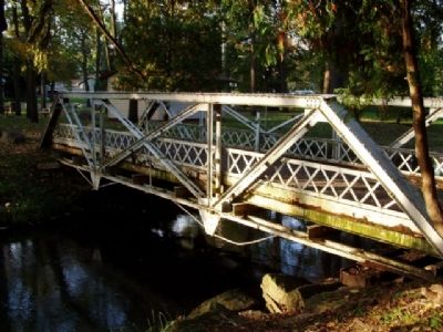Pony Truss bridge moved to the community park. image. Click for full size.