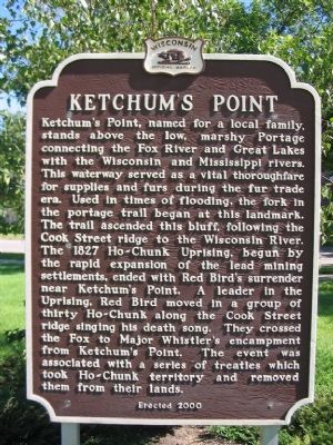 Ketchum's Point Marker. Click for full size. Ketchum's Point Marker image. Click for full size.