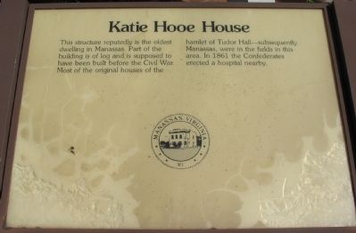 Katie Hooe House Marker. Click for full size. Katie Hooe House Marker image. Click for full size.