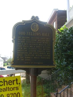 Odd Fellows Hall Marker. Click for full size. Odd Fellows Hall Marker image. Click for full size.