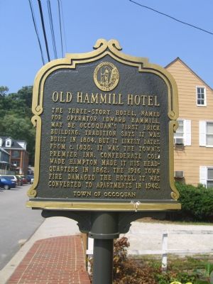 Old Hammill Hotel Marker (Obverse) image. Click for full size.