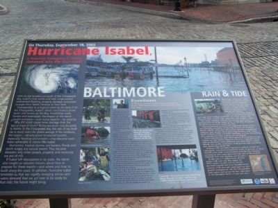Fells Point was severely flooded during hurricane Isabel Sept. 18, 2003 image. Click for full size.