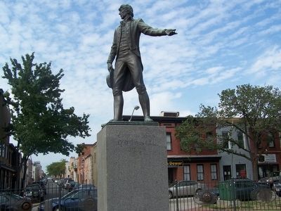 Statue of Captain John O'Donnell (now removed). image. Click for full size.