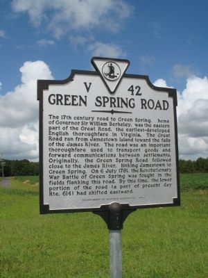 Green Spring Road Marker image. Click for full size.