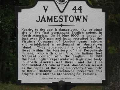 Jamestown Marker image. Click for full size.