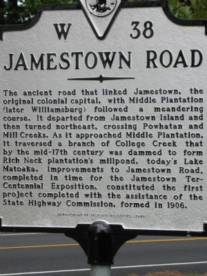 Jamestown Road Marker image. Click for full size.