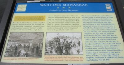Wartime Manassas - Prelude to First Manassas Marker image. Click for full size.