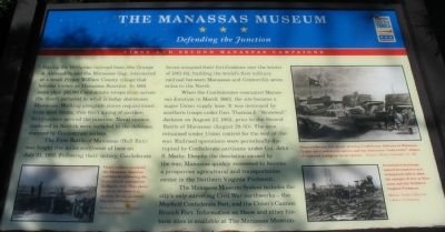 The Manassas Museum - Defending the Junction Marker image. Click for full size.