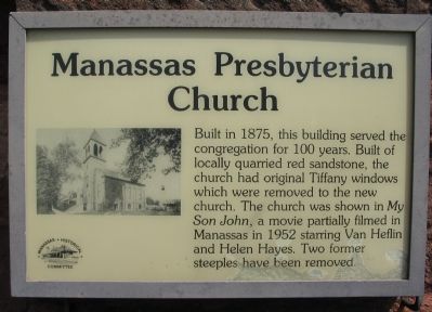 Manassas Presbyterian Church Marker image. Click for full size.