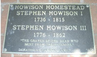 Howison Homestead Marker image. Click for full size.