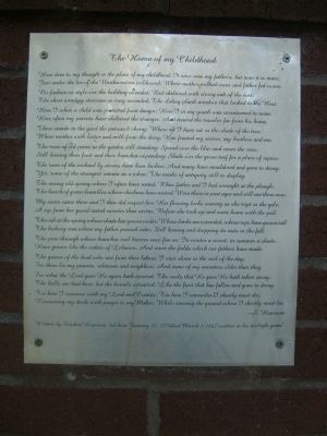 “The Home of my Childhood” Engraved Metal Plate image. Click for full size.