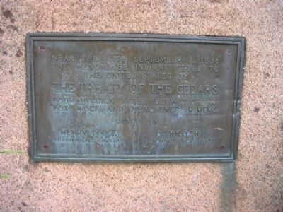 Nearby Marker -- The Treaty of the Cedars image. Click for full size.