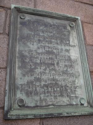 King�s Chapel Marker image. Click for full size.