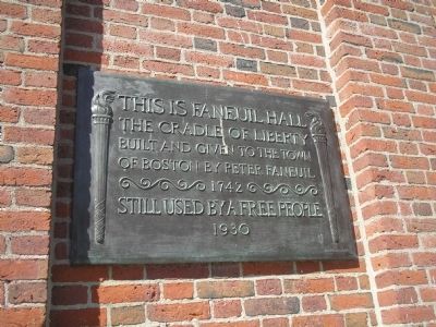 Faneuil Hall Marker image. Click for full size.