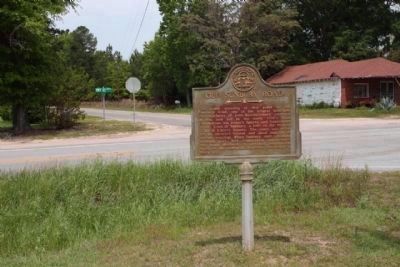 Old Sunbury Road Marker, along GA 23/121 and Canoochee Road. Click for full size. Old Sunbury Road Marker, along GA 23/121 and Canoochee Road image. Click for full size.