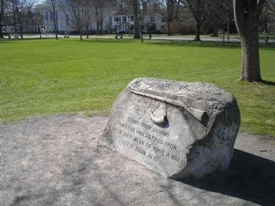 Marker on the Lexington Green. Click for full size. Marker on the Lexington Green image. Click for full size.