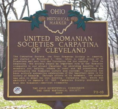 United Romanian Societies Carpatina of Cleveland side image. Click for full size.