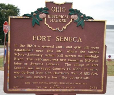 Fort Seneca Marker image. Click for full size.