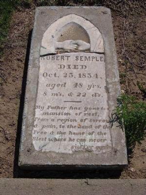 Robert Semple Grave Marker image. Click for full size.
