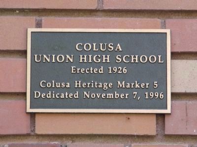 <i>Upper Marker</i> - Colusa Union High School image. Click for full size.