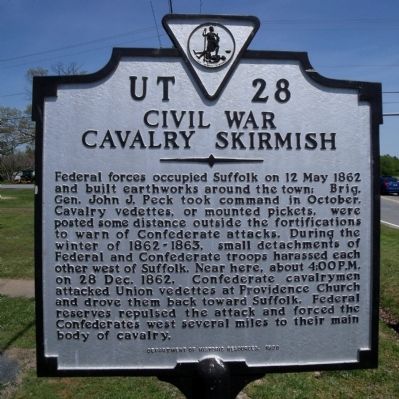 Civil War Cavalry Skirmish Marker. Click for full size. Civil War Cavalry Skirmish Marker image. Click for full size.