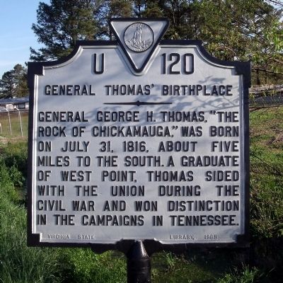 General Thomas' Birthplace Marker image. Click for full size.