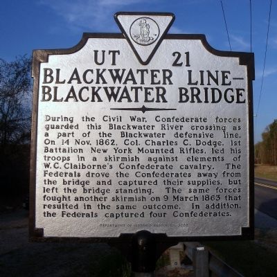 Blackwater Line - Blackwater Bridge Marker image. Click for full size.