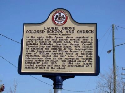 Laurel Grove Colored School and Church Marker image. Click for full size.