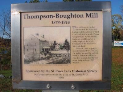 Thompson–Boughton Mill Marker image. Click for full size.