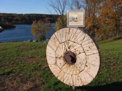 Thompson–Boughton Mill Marker and Millstone image. Click for full size.