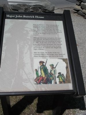 Major John Buttrick House Marker. Click for full size. Major John Buttrick House Marker image. Click for full size.