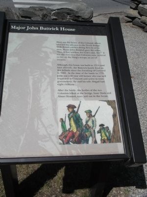 Major John Buttrick House Marker image. Click for full size.