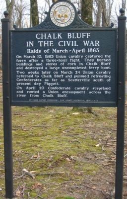Chalk Bluff in the Civil War Marker image. Click for full size.