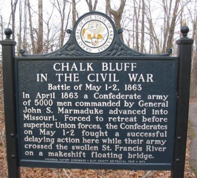 Chalk Bluff in the Civil War Marker image. Click for full size.