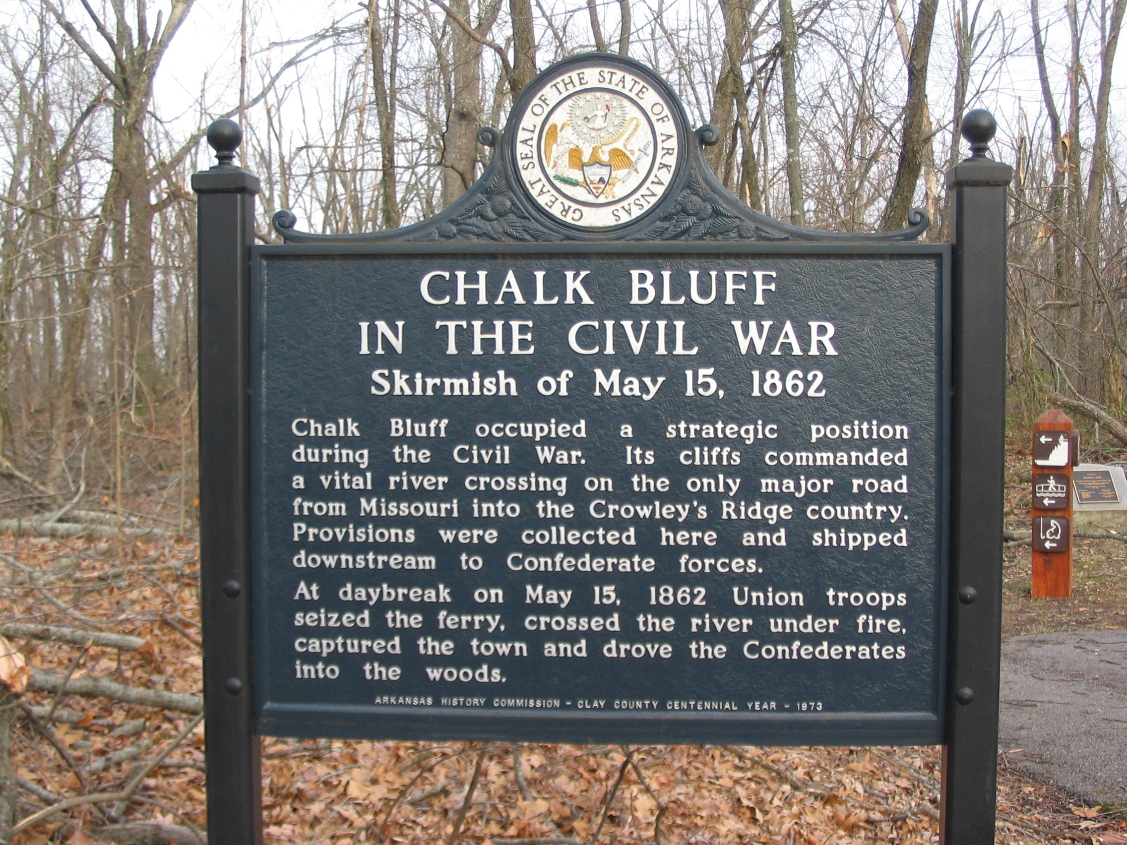 Chalk Bluff in the Civil War Marker