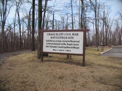 Entrance to Chalk Bluf Battlefield Park image. Click for full size.