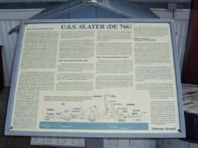 U.S.S. SLATER - Marker. Click for full size. U.S.S. SLATER - Marker image. Click for full size.